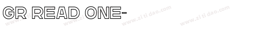 GR Read One字体转换